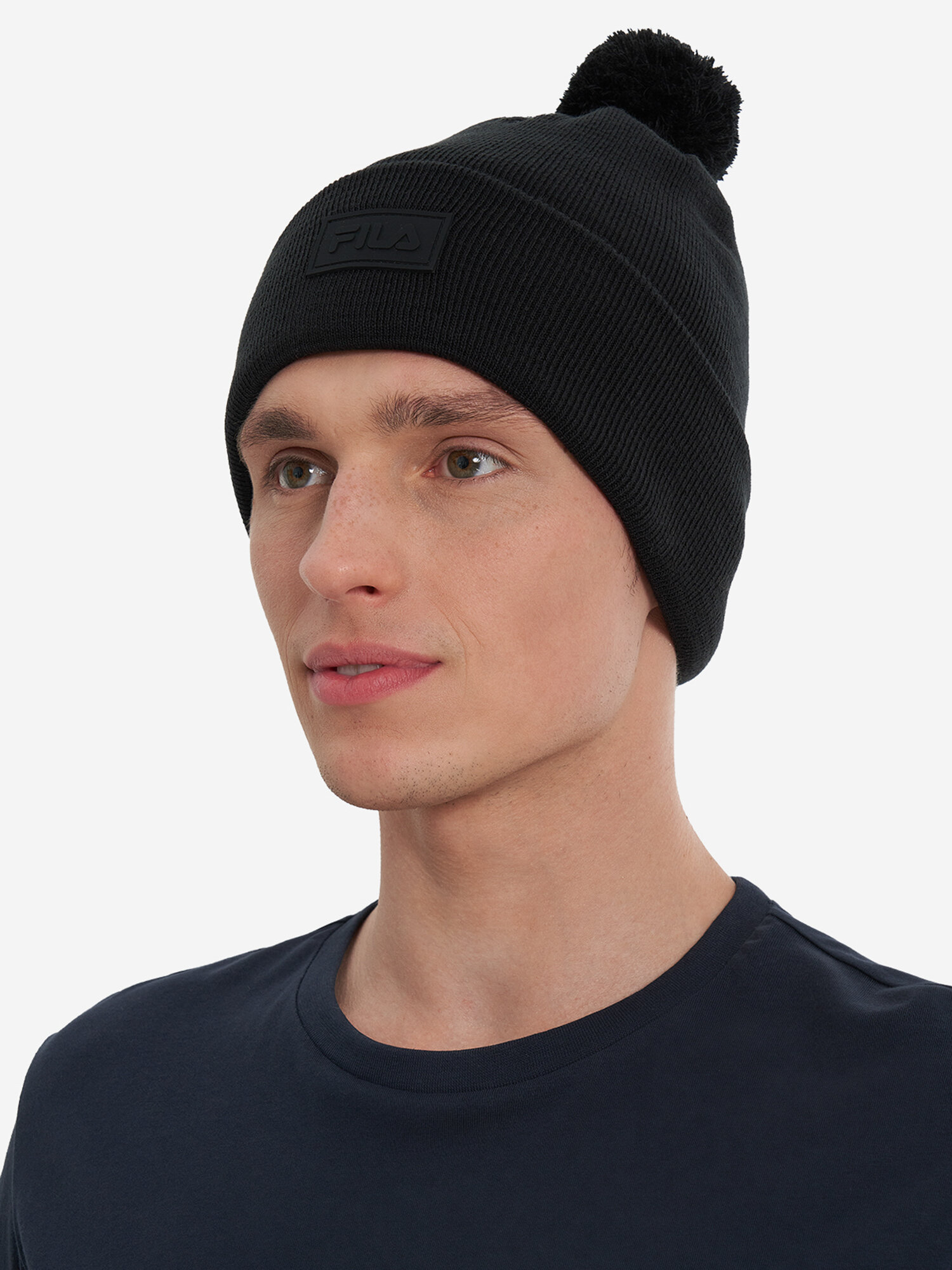 Шапка Fila для мужчин и женщин, размер one size, черный — фото 1