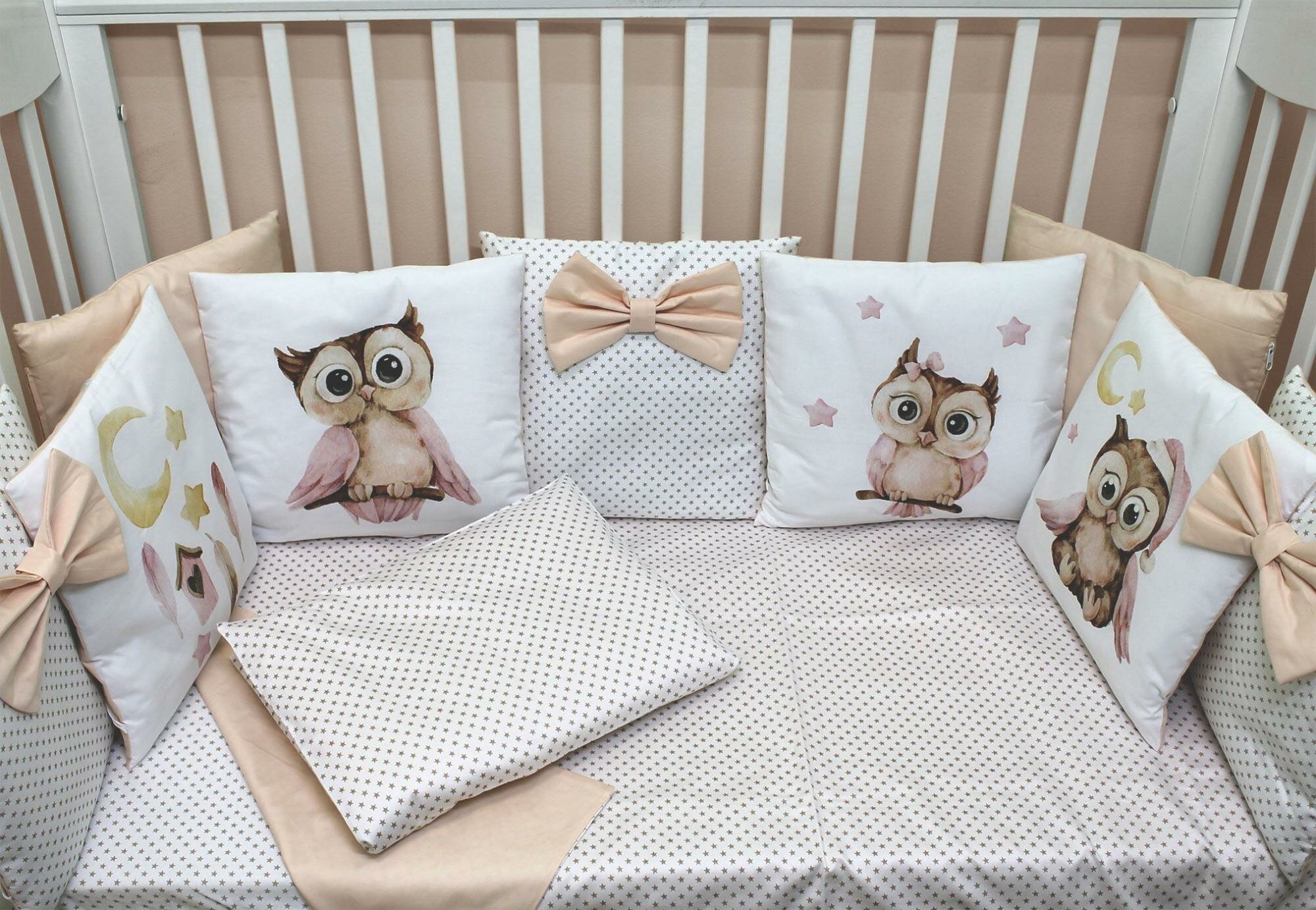 Совушка Балуша Комплект в кроватку Балуша Совушка 6 предметов Бязь Коричневый