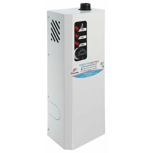 Электрокотел Электромаш ЭВП 3кВт 220 380В одноконтурный белый 30м3 3 ступени мощности 3950₽