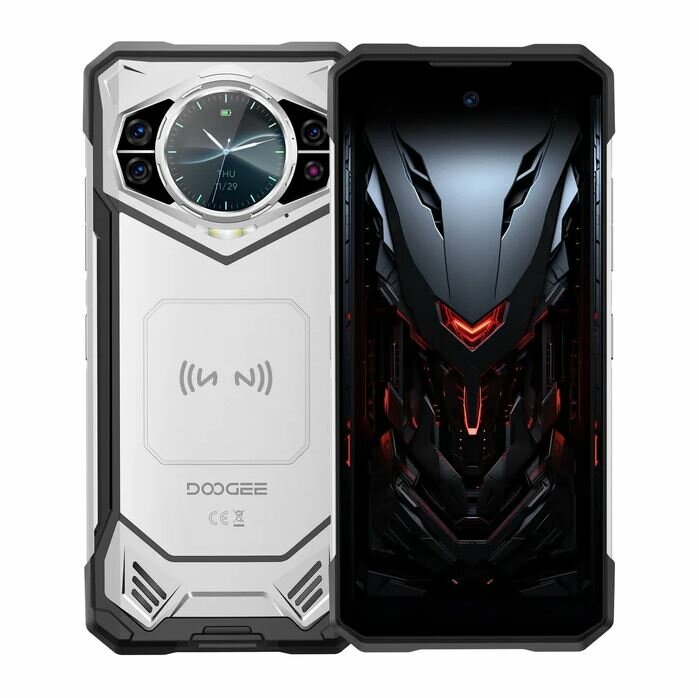 Смартфон DOOGEE S200 смартфон, ОЗУ 12 Гб, ПЗУ 256 ГБ, 6,72 МП, 10100 мАч nfc, Silver
