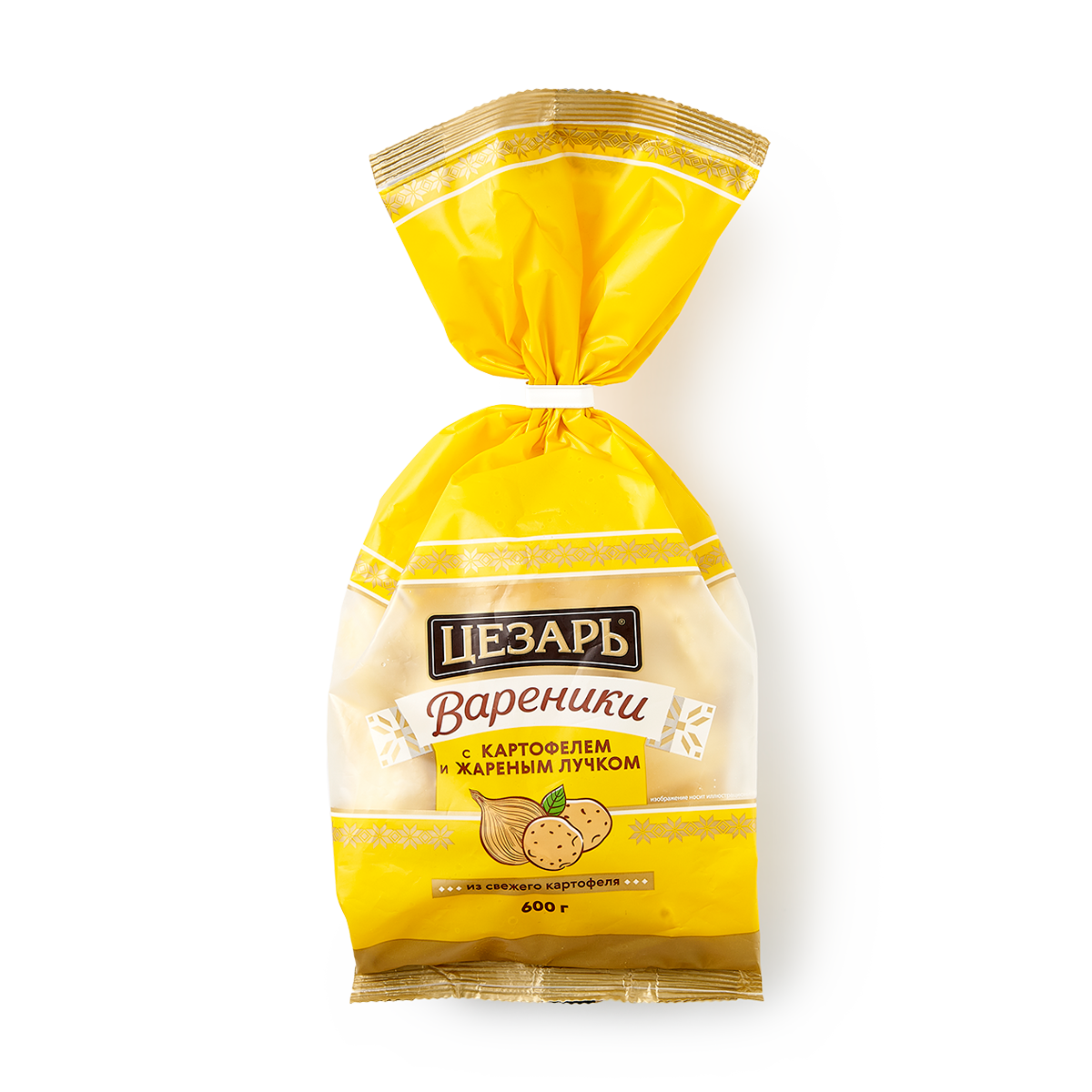 Вареники Цезарь "Цезарь", с картофелем и жареным луком, 600 г