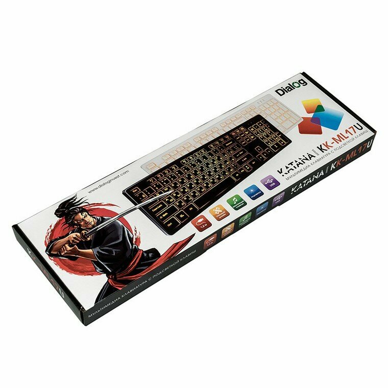 Клавиатура Dialog Katana KK-ML17U, USB, белый тип подключения: проводная, интерфейс: USB