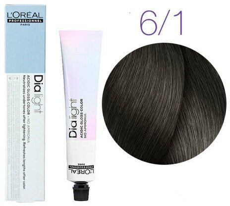 L'Oreal Professionnel Dia Light Краска для волос, 6.1 темный блондин пепельный, 50 мл