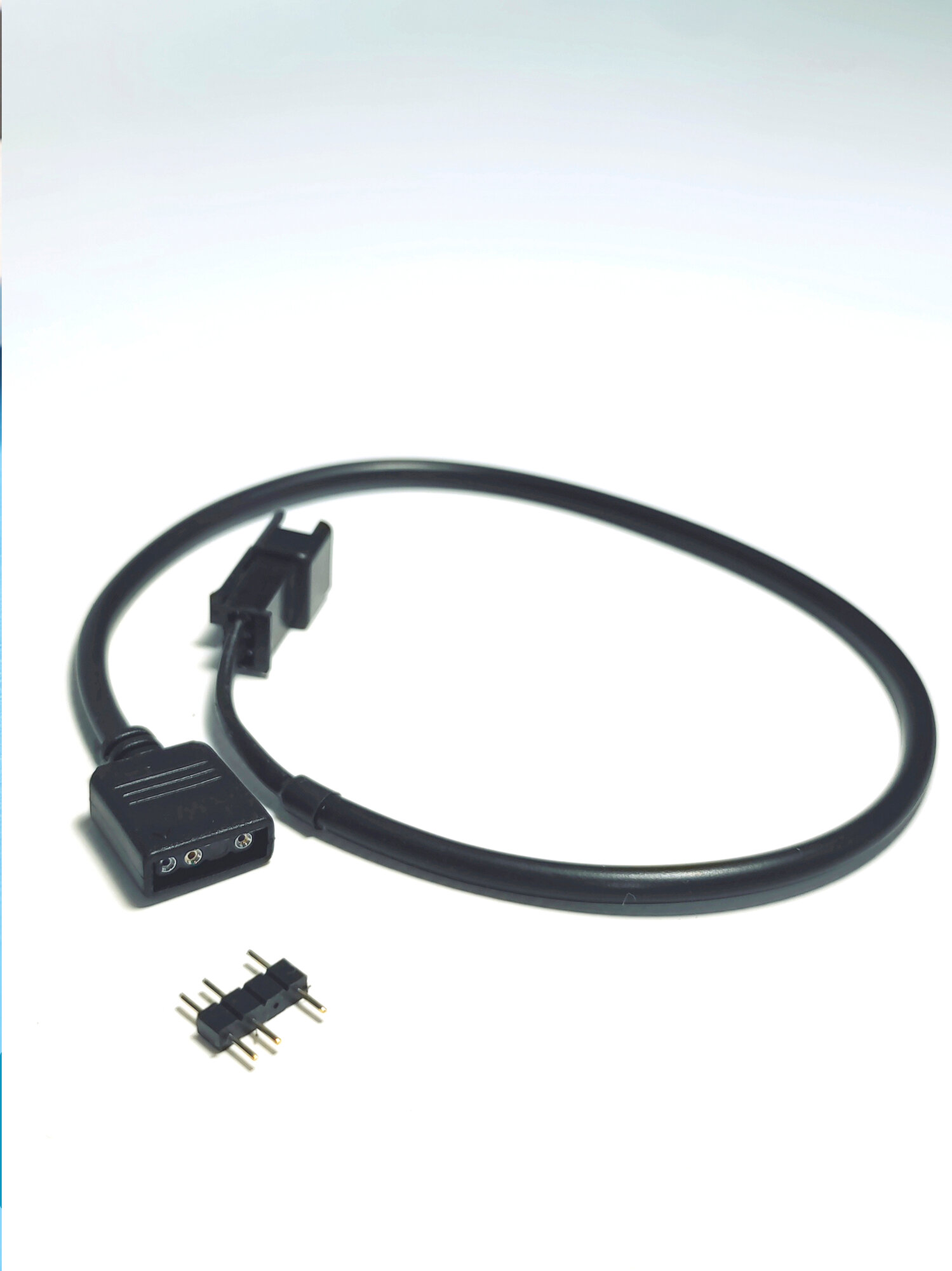 ARGB Кабель переходник JST SM 3 pin папа - 12v 3pin A-RGB, адаптер для кулеров, вентиляторов. Cоединитель для подсветки — фото 1