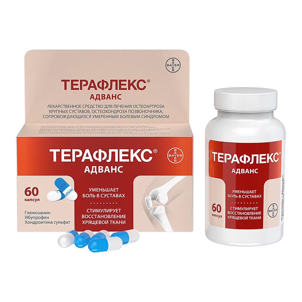 Терафлекс Адванс капсулы 250 мг+100 мг+200 мг 60 шт