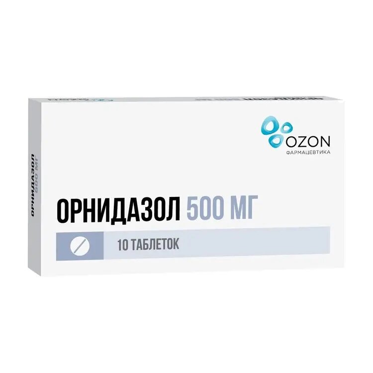 Орнидазол таблетки покрыт. плен. об. 500 мг 10 шт