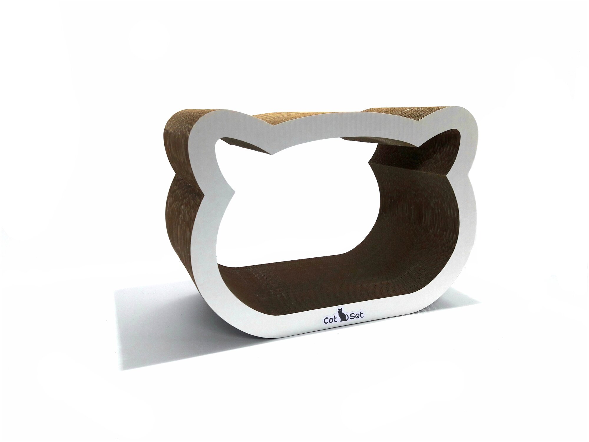 Cat Set "Когтеточка - лежанка Koty XL", 45*23*31см, Когтеточка для кошек из картона - фотография № 1
