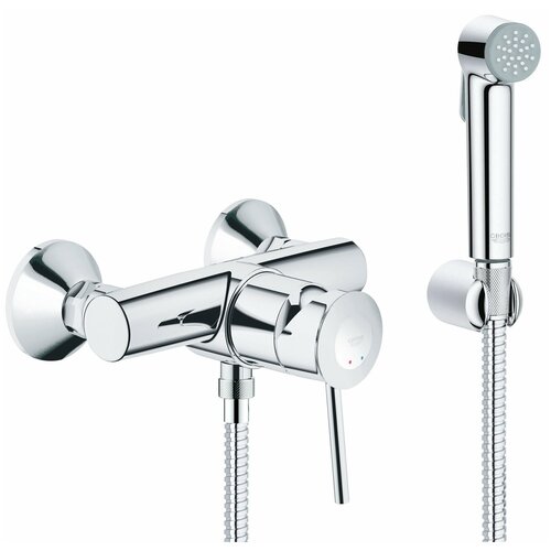 Гигиенический душ со смесителем Grohe Bau Classic, хром гигиенический душ grohe bau classic со смесителем хром