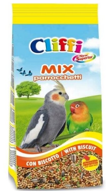 Cliffi Смесь отборных семян для длиннохвостых попугаев с печеньем (Superior Mix Parakeets with biscuit), 1кг