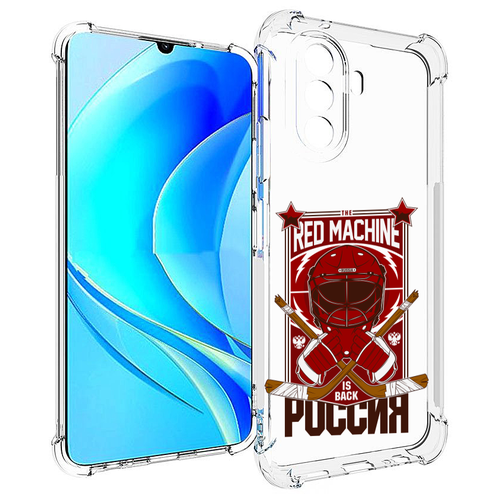 Чехол MyPads хоккей россия для Huawei Nova Y70 / Nova Y70 Plus (MGA-LX9N) / Huawei Enjoy 50 задняя-панель-накладка-бампер чехол mypads после 40 жизнь начинается для huawei nova y70 nova y70 plus mga lx9n huawei enjoy 50 задняя панель накладка бампер