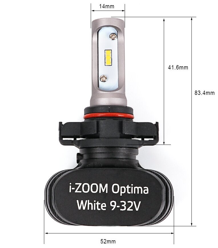 Светодиодные лампы PSX24W Optima LED i-ZOOM, Seoul-CSP, Warm White, 9-32V, комплект - 2 лампы
