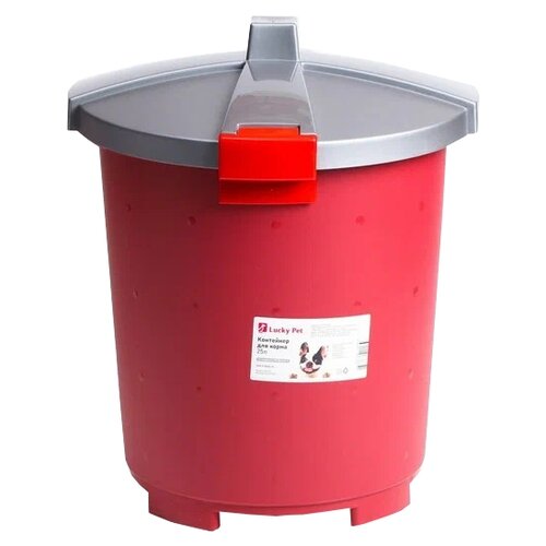 Контейнер для корма LUCKY PET 25л (Бордовый)
