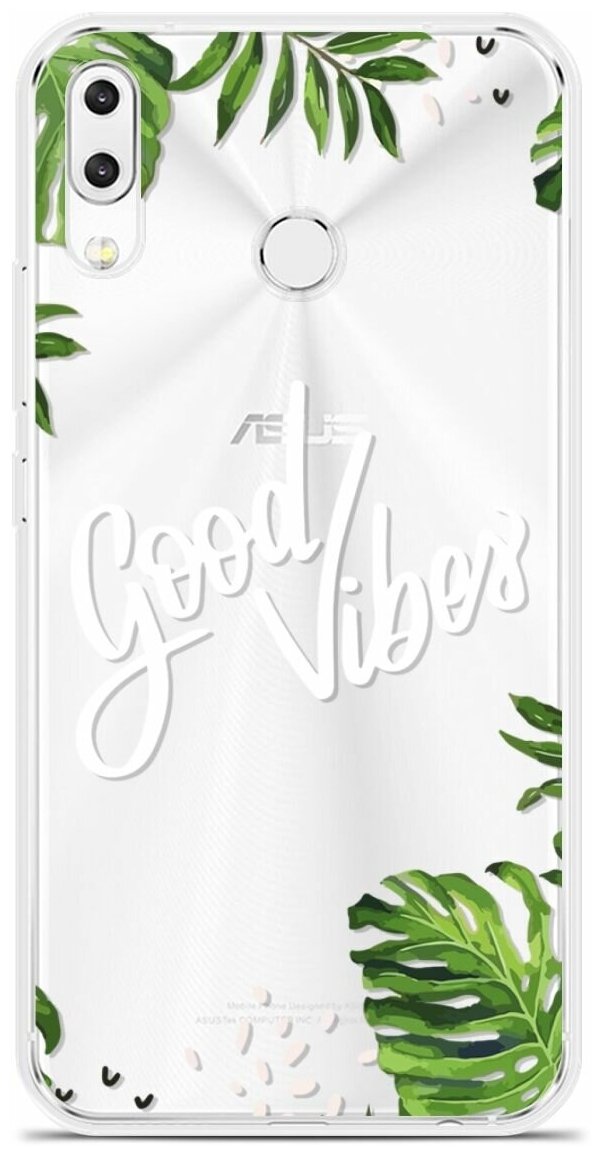 Силиконовый чехол на ASUS ZenFone 5 (ZE620KL) Надпись в пальмах / для асус Зенфон 5 ЗЕ620КЛ