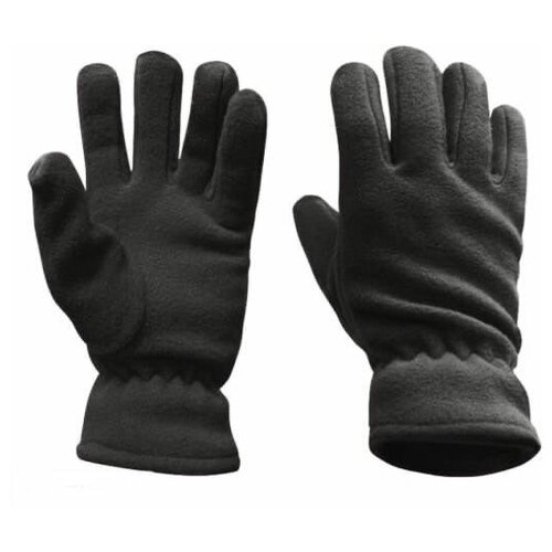 Перчатки флисовые, Размер: XL, Цвет: Чёрный