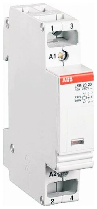 Контактор модульный ABB ESB20-20 2P 20А 230В 2НО