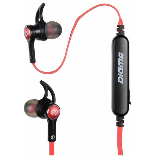 Гарнитура DIGMA BT-03 Bluetooth вкладыши черныйкрасный e712bt 139000₽