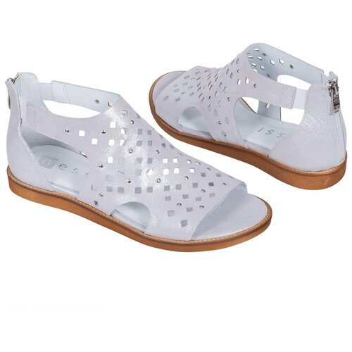 Босоножки из натуральной кожи Nessi NE-19562 Srebro CT