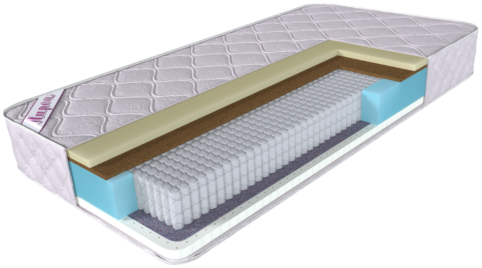 Матрас Matrasliron Лежебока-2, серия Премиум, 120x200, пружинный