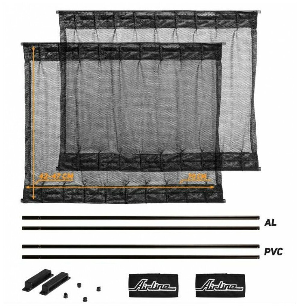 Раздвижные солнцезащитные шторки Airline - фото №20