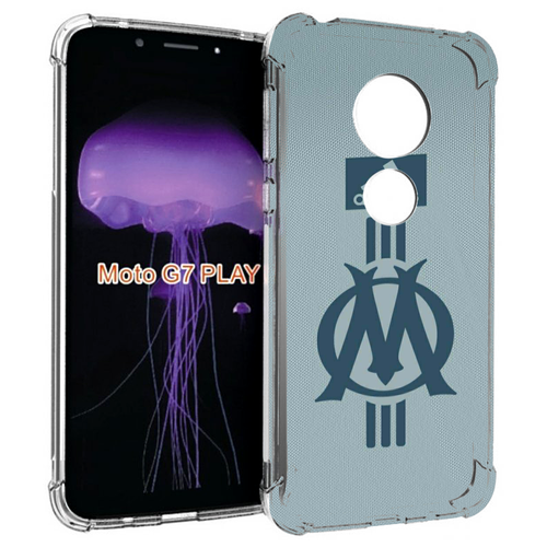 Чехол MyPads фк марсель для Motorola Moto G7 Play задняя-панель-накладка-бампер