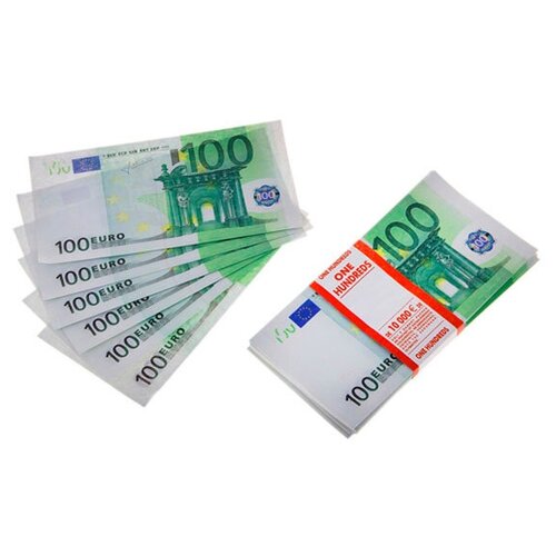 Пачка сувенирных купюр 100 евро Цв Разноцветный 321₽