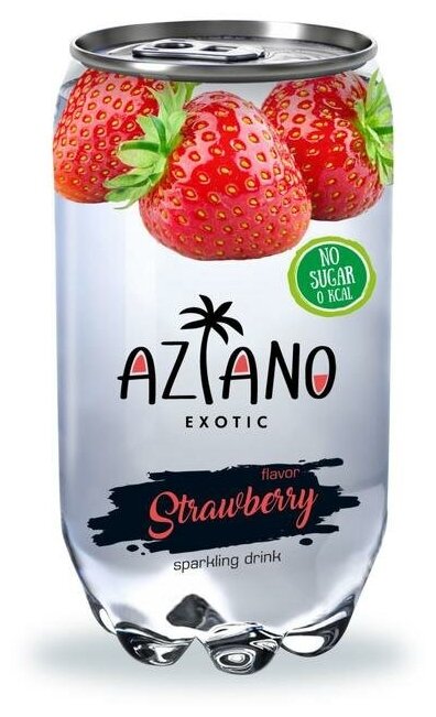 Газированный напиток Aziano Strawberry