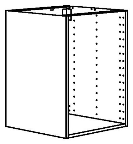 METOD метод каркас напольного шкафа 60x60x80 см под дерево черный - фотография № 2