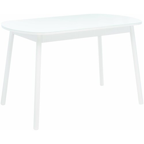 Стол раздвижной Leset Мидел цвет металл Белый, стекло Белое