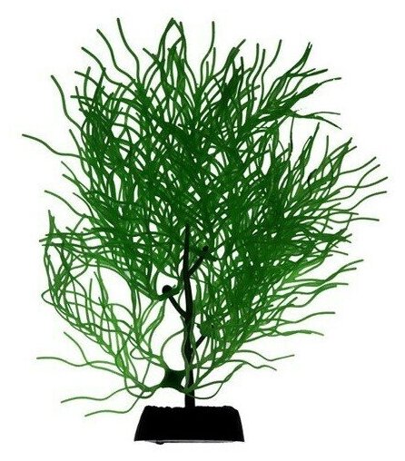 HOMEFISH 19 см растение для аквариума силиконовое с флюорисцентным эффектом зеленое, шт