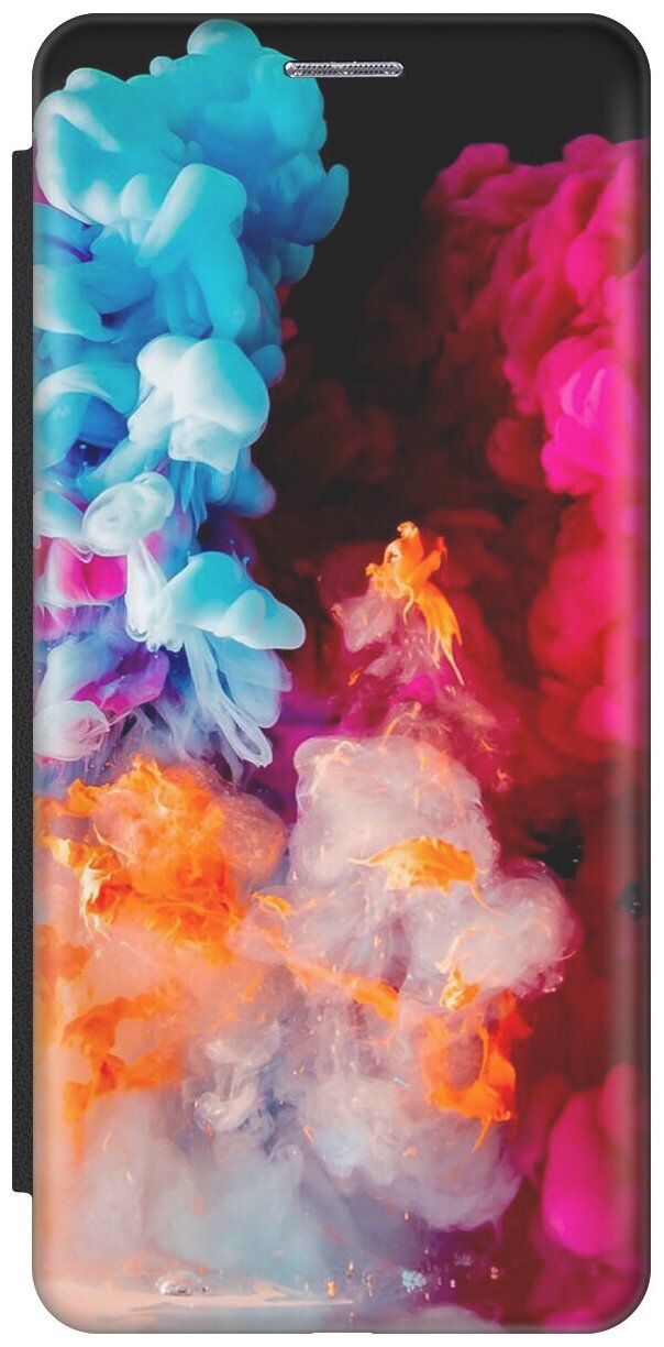 Чехол-книжка Разноцветный дым на Xiaomi Redmi 8A / Сяоми Редми 8А черный