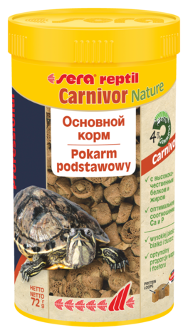 Корм для рептилий Sera Reptil Professional Carnivor Nature, 250 мл, 72 гр