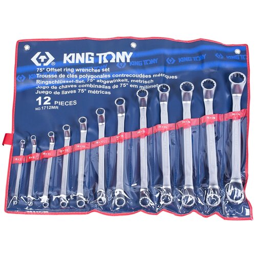набор накидных ключей 6 32 мм 12 предметов king tony 1712mr 1712mr Набор накидных ключей, 6-32 мм, 12 предметов KING TONY 1712MR