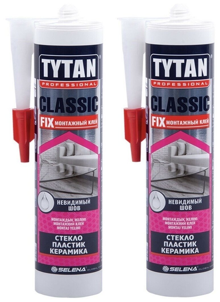 Клей монтажный Tytan Professional Classic Fix прозрачный 310 мл 2 шт