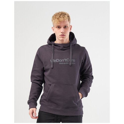 фото Толстовка we don’t care basic logo hoodie dark grey