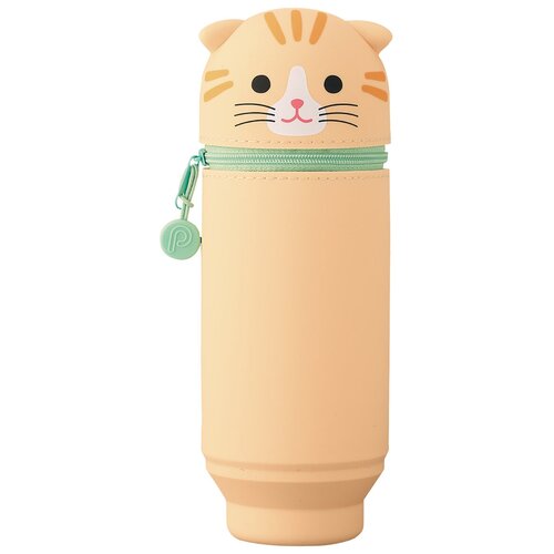 Пенал-тубус большой школьный, детский «Полосатый кот»