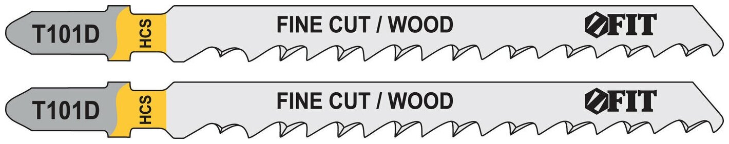 Полотна по дереву HCS шлифованные под свободным углом зубья 100/74/4 мм (T101D) 2 шт.