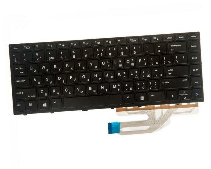 Клавиатура RocknParts для ноутбука HP Probook 430 G5, 440 G5, 445 G5 черная без подсветки