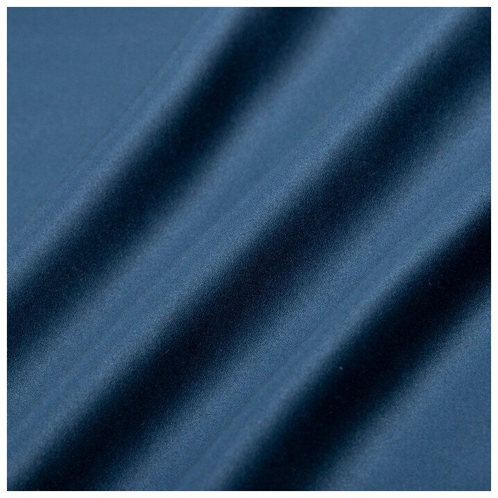 Штора портьерная 130*300 см, цв.темно-синий, пл. 240 г/м2, 100 п/э - фотография № 9