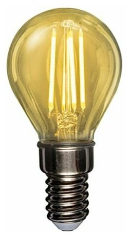 Лампа Rexant 604-137 филаментная шарик GL45 9.5 Вт 950 Лм 2400K E14 золотистая колба