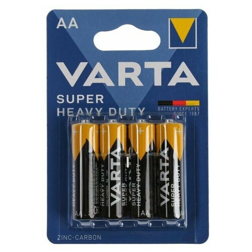 Батарейка солевая Varta SuperLife, AA, R6-4BL, 1.5В, блистер, 4 шт батарейка солевая varta superlife aa r6 8s 1 5в спайка 8 шт varta 5217279