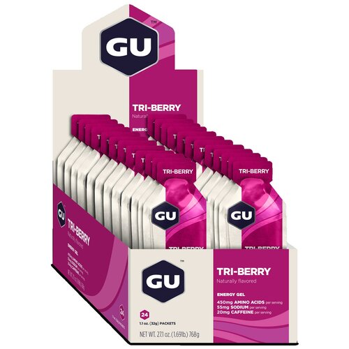 Гель питьевой GU ENERGY GU ORIGINAL ENERGY GEL 20mg caffeine 24 стика x 32 г, Лесные ягоды гель питьевой gu energy gu original energy gel 40mg caffeine 32 г эспрессо лав