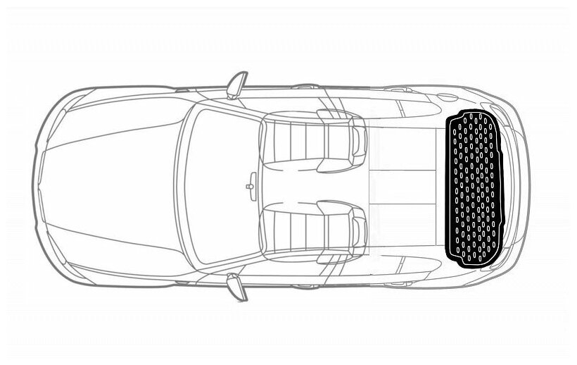 Коврик багажника Element DONGFENG AX7 2017 кроссовер полиуретановый черный 1 шт - фото №3