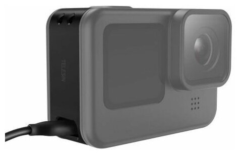Пластиковая боковая крышка Telesin для GoPro 9/10/11 Black с отверстием для питания