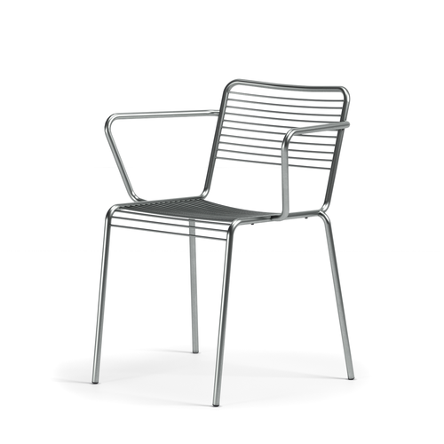 ArtCraft / Дизайнерский стул на металлокаркасе Cast LR с подлокотниками розового цвета, кресло для дома, сада, офиса, кафе, ресторана