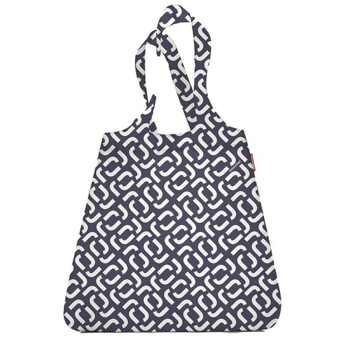 Сумка складная mini maxi shopper signature navy, Reisenthel, синий/белый, арт: AT4073 AT4073