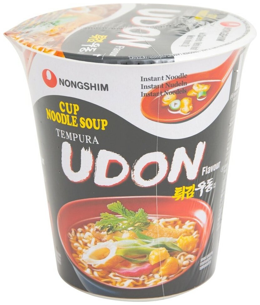 Лапша быстрого приготовления Nongshim NONG SHIM сублимированная Твигим Удон с темпурой, стакан, 62 гр.