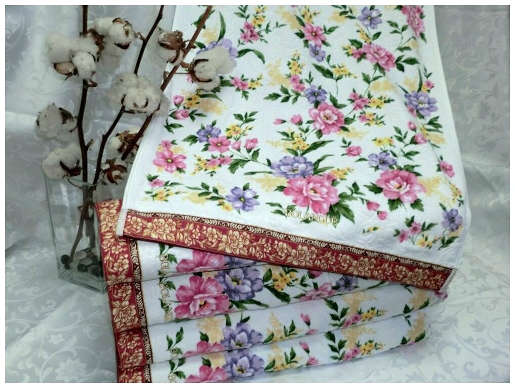 Полотенце BOLANDGE Япония лицо мальва красная Е 50*90 В 2096