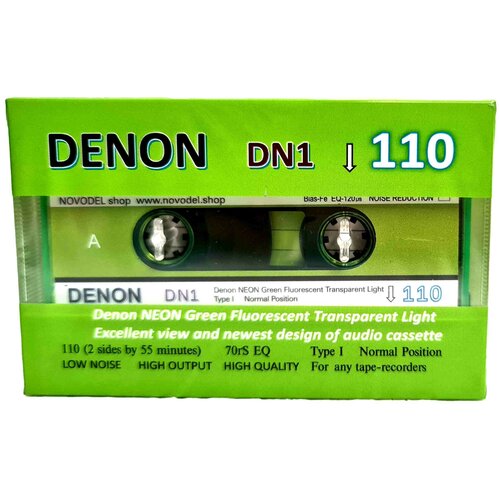 Аудиокассета DENON DN1 Fluorescent Neon Green 110