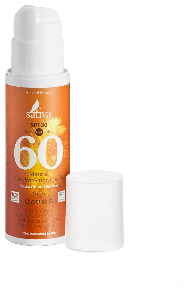 Sativa Крем "Минеральный №60 SPF 30" 150 мл