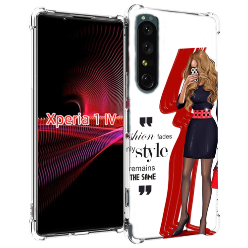 Чехол MyPads Модная-девушка женский для Sony Xperia 1 IV задняя-панель-накладка-бампер